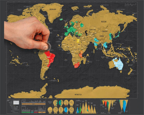 WorldTravel Scratch Map